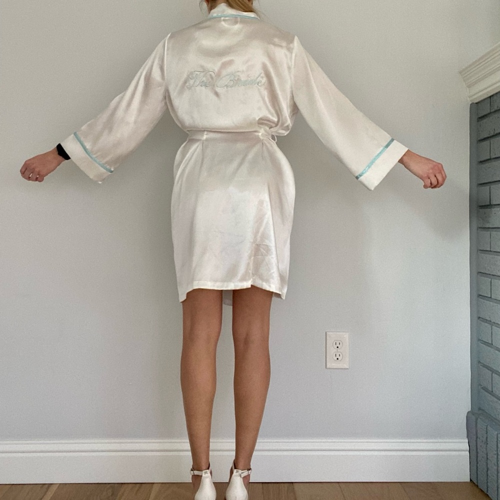 Bride White and Blue Robe